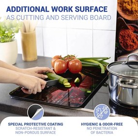 Edzett üveg tűzhely fedőlap szett 2 db-os 30x52 cm Spices – Wenko