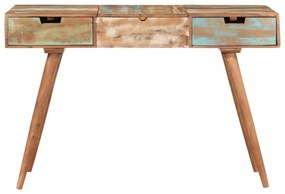 tömör újrahasznosított fa fésülködőasztal tükörrel 112x45x76 cm