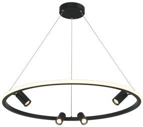 Zambelis 22013 - LED Dimmelhető csillár zsinóron LED/59W/230V átm. 79 cm fekete