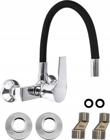 Flex Fekete Fali Konyhai Mosogató Csaptelep