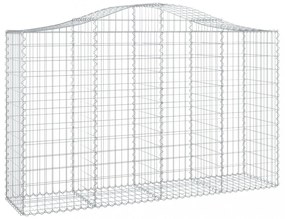10 db íves horganyzott vas gabion kosár 200x50x120/140 cm