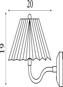 Searchlight 23310GO - LED fényerőszabályozható fali lámpa DANISH LED/1,5W/230V