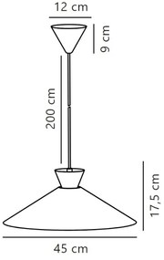 Nordlux - Csillár zsinóron DIAL 1xE27/40W/230V átm. 45 cm fehér