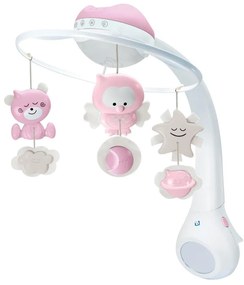 Infantino Infantino 3v1 zenélő körforgó kiságyra, 3xAAA, rózsaszín FBB0049