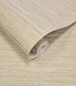 Holden Decor Textura Rete krém-taupe fémhatású szövet hatású vlies tapéta – 66203