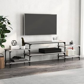 szürke sonoma színű szerelt fa TV-szekrény 197x35x52 cm