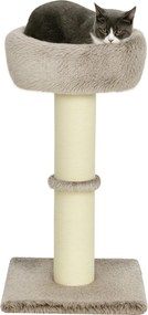 PawHut Macska Támfa 87 cm Magas Kiscica Tornyával, Ágyazott, Vastag Oszloppal, Zsuggózós Karcolóval, Kiscicák Számára 6 kg-ig, Belső Használatra, Barn