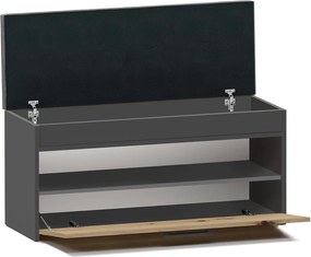 MIX Parma cipősszekrény, antracit-tölgy