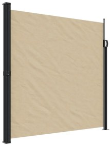 bézs behúzható oldalsó napellenző 200 x 500 cm