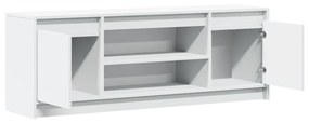 fehér szerelt fa TV-szekrény LED-ekkel 139,5 x 34 x 50 cm
