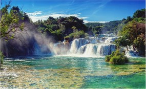 Fotótapéta Flizelin Dekoratív Hálószoba Vízesés táj 416x254