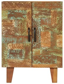 Kézzel faragott tömör újrahasznosított fa komód 55x30x75 cm