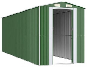 zöld horganyzott acél kerti fészer 192x606x223 cm