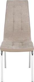 Étkezőszék, bézs/króm, GERDA NEW
