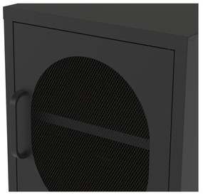 Fekete fém éjjeliszekrény Diora – Marckeric