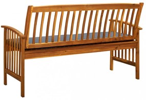 tömör akácfa kerti pad párnával 147 cm