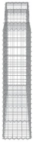 3 db íves horganyzott vas gabion kosár 200x30x120/140 cm