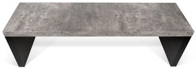 Detroit fekete-szürke pad beton dekorral, 140 x 43 cm - TemaHome