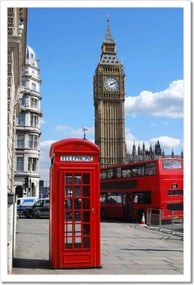 Poszterek keretben 40x60 London Big Ben fülke Uk