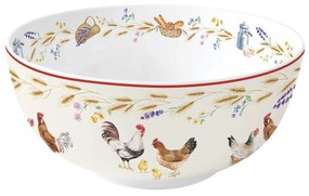 Porcelán kakasos nagy tál 23 cm Country Life