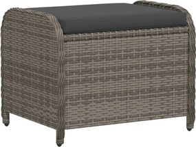 vidaXL szürke polyrattan kerti szék párnával 58 x 46 x 46 cm