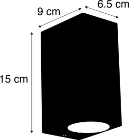 3 darabos intelligens fekete fali lámpa szett 2-fényű IP44 - Baleno