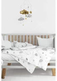 Fehér renforcé pamut gyerek ágyneműhuzat babaágyhoz 100x150 cm Bulut – Mijolnir