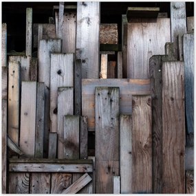 Poszterek 30x30 Régi deszkák 3D hatás