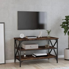 füstös tölgy színű szerelt fa TV-szekrény 80x40x50 cm