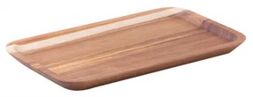 Téglalap formájú akácfa kistálca 30 x 17,5 cm - FLOW Wooden (593704)