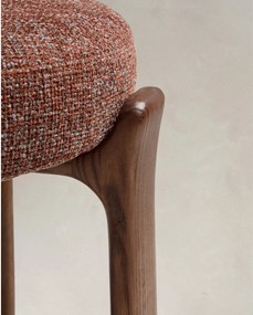 Barna-sötét natúr színű kőrisfa bárszék (ülésmagasság 65 cm) Granite – Kave Home