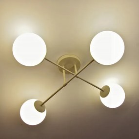 Felületre szerelhető csillár MOON 4xE27/15W/230V krémszínű