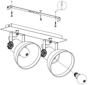 Eglo 43432 - Spotlámpa BARNSTAPLE 2 2xE27/40W/230V