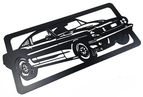 Vidám Fal Fából készült fali dekoráció Fekete Mustang