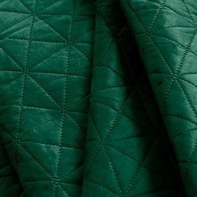 Zöld bársony steppelt ágytakaró 170x210 cm Laila – AmeliaHome
