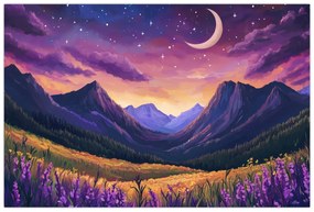 Kép - Lila táj (90x60 cm)
