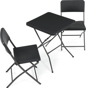 Kerti bútor szett 1+2, műanyag, szürke, AZS-L2161 GREY