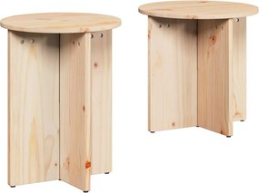vidaXL Dohányzóasztal 2 pcs Természetes