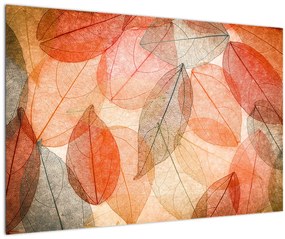 Festett őszi levelek képe (90x60 cm)