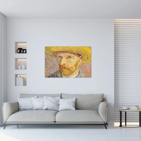 Kép - Vincent van Gogh, Self-Portrait with a Straw Hat (The Potato Peeler), reprodukciók (90x60 cm)