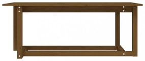 mézbarna tömör fenyőfa dohányzóasztal 110 x 55 x 45 cm