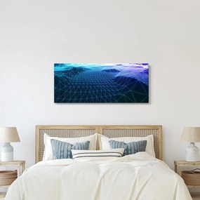 Kép - Hegyek egy számítógépes modellben (120x50 cm)