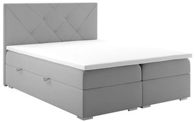 Franciaágy Boxspring 180 cm Darro (szürke) (tárolóhellyel). 1020271
