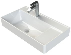 CeraStyle SHARP - KESKENY - porcelán mosdókagyló - 65 x 38 cm