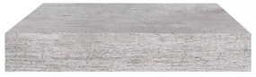 betonszürke MDF lebegő fali polc 23 x 23,5 x 3,8 cm