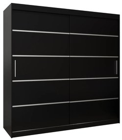 Ruhásszekrény 250 cm Verika 1 250 (fekete). 1063750