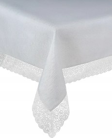 Abrosz kerek, gipiurával fehér ezüst cérna 120cm 404