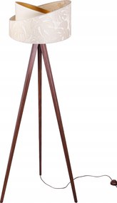 Állólámpa Háromlábú Fa Lámpabúra Minta