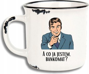 Fehér Retro Bögre Vicces Apák Napi Ajándék És MI Vagyok Én, Atm?