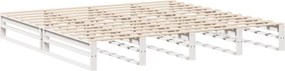 vidaXL fehér tömör fenyőfa ágy matrac nélkül 180 x 200 cm